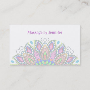 Massage-Therapeut schöne Mandala-Geschäftskarten Visitenkarte