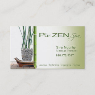 Massage-Therapeut Spa Geschäftskarten-Vorlage Visitenkarte