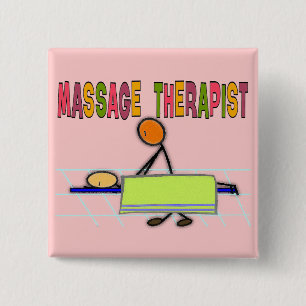 Massage-Therapeut-Stock-Leute-Entwurfs-Geschenke Button