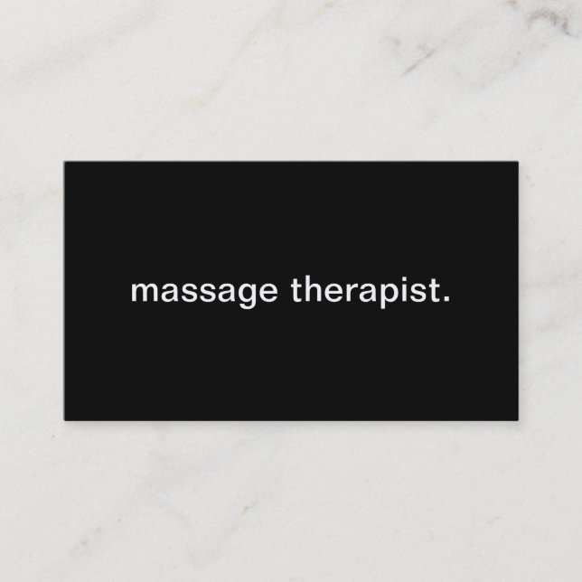 Massage-Therapeut Visitenkarte (Vorderseite)