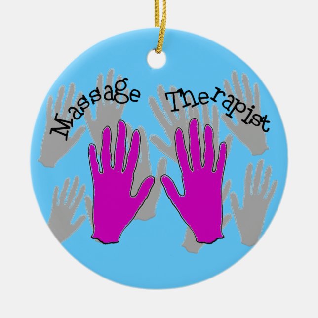 Massage-Therapeut-Weihnachtsverzierung Keramik Ornament (Vorne)