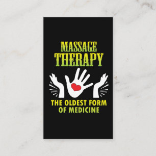 Massage-Therapie-älteste Form des Medizin-lustige Visitenkarte