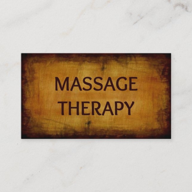 Massage Thérapie Antique Carte de visite brossé (Devant)
