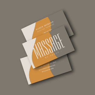 Massage Thérapie Earth Tones Carte de visite rusti