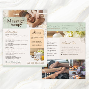 Massage-Therapie-Flyer-Vorlage Flyer