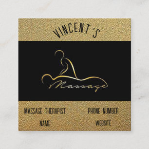 Massage-Therapie Gold & Schwarz Visitenkarte