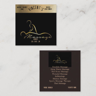 Massage-Therapie Gold & Schwarz Visitenkarte