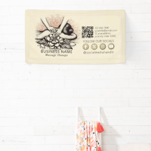 Massage-Therapie Heilende Hände Energie Spa Wellne Banner