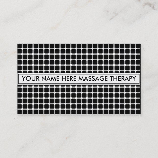MASSAGE-THERAPIE-ILLUSIONS-SCHWARZES VISITENKARTE (Vorderseite)