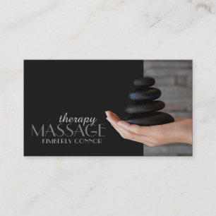 Massage Thérapie Pierre de guérison noire Carte de