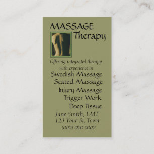 Massage-Therapie Terminkarte