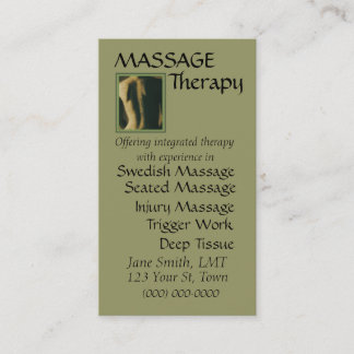Massage-Therapie Terminkarte