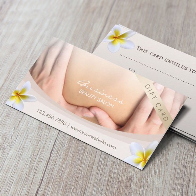 Massage Therapie Tropische Blume Salon Geschenk Rabattkarte (Von Creator hochgeladen)