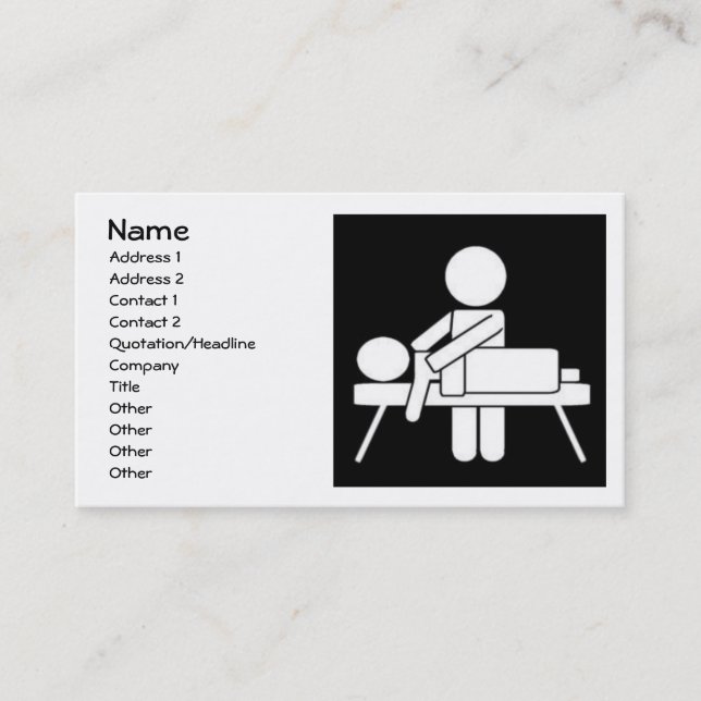 Massage-Therapie-Visitenkarte Terminkarte (Vorderseite)