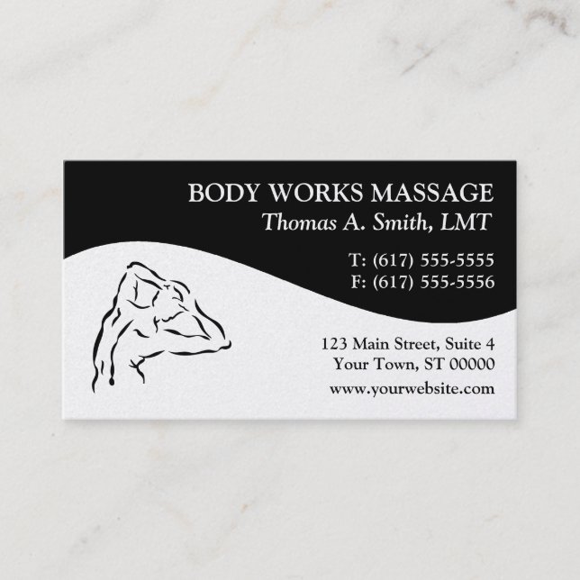 Massage-Therapie-Visitenkarten Visitenkarte (Vorderseite)