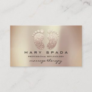 Massage-Therapiereflexology-Füße Instagra Rose Visitenkarte