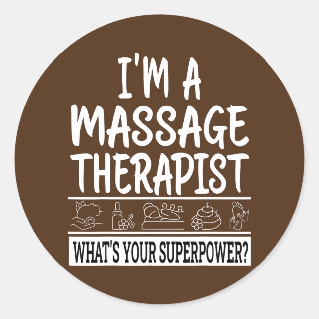 Massage Therapist Relaxation Professional Runder Aufkleber (Vorderseite)
