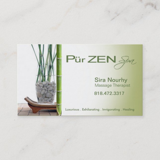 Massage Therapist Spa Business Card template Visitenkarte (Vorderseite)