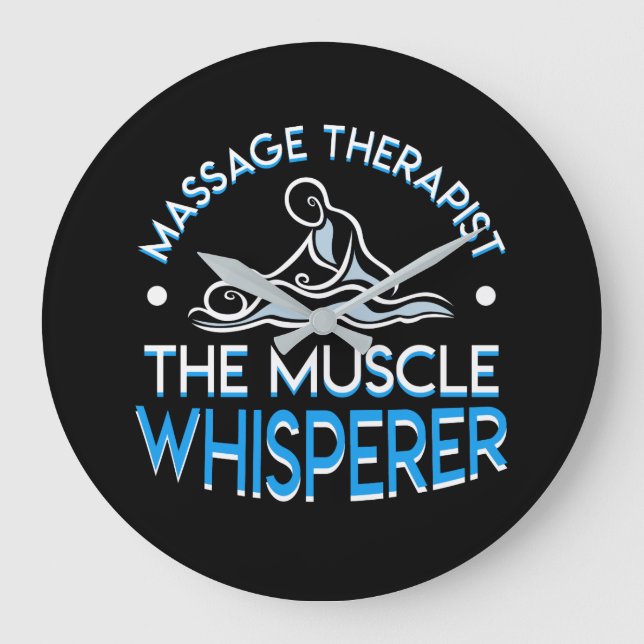 Massage Therapist The Muscle Whisperer Große Wanduhr (Vorderseite)