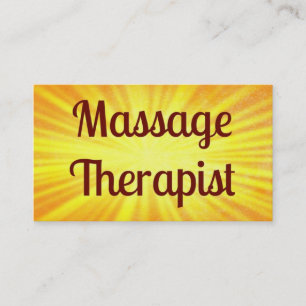 Massage Thérapiste Carte de visite Sunshine