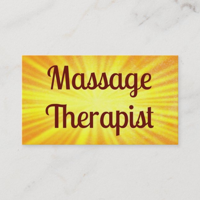 Massage Thérapiste Carte de visite Sunshine (Devant)