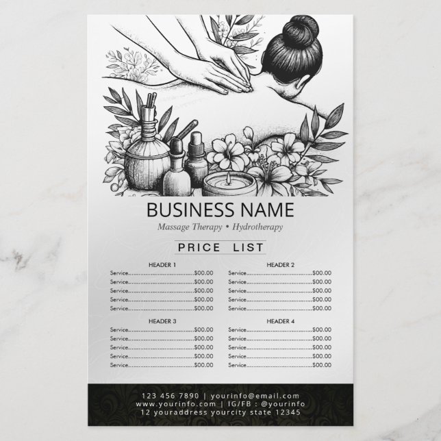 Massage Therapy Healing Hands Energie Wellness-Cen Flyer (Vorne)