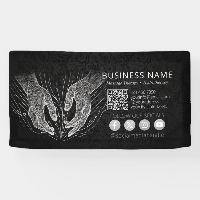 Massage Therapy Heilung Hände Energie Wellness-Cen Banner (Horizontal)