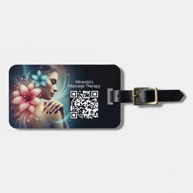 Massage Therapy Heilung Hände Energie Wellness-Cen Gepäckanhänger (Vorderseite horizontal)