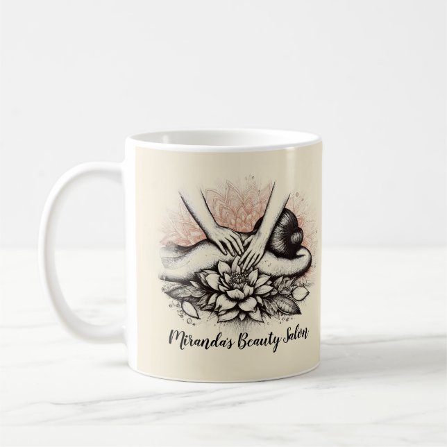 Massage Therapy Heilung Hände Energie Wellness-Cen Kaffeetasse (Links)