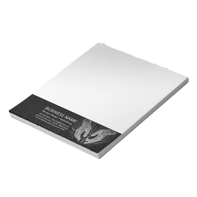 Massage Therapy Heilung Hände Energie Wellness-Cen Notizblock (Rotiert)