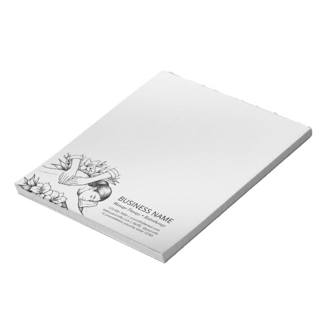 Massage Therapy Heilung Hände Energie Wellness-Cen Notizblock (Rotiert)