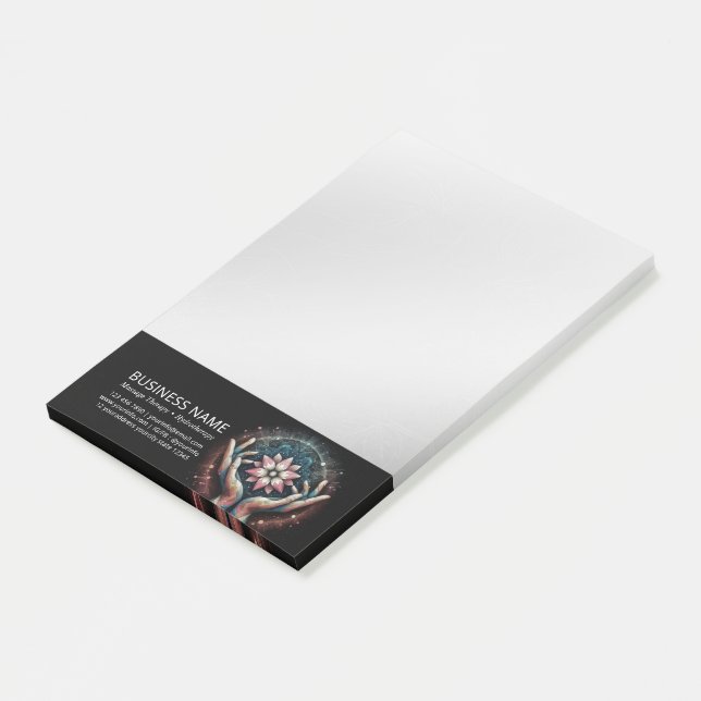 Massage Therapy Heilung Hände Energie Wellness-Cen Post-it Klebezettel (angewinkelt)