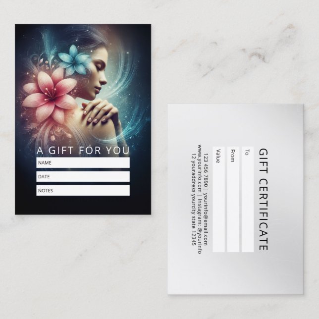 Massage Therapy Heilung Hände Energie Wellness-Cen Terminkarte (Vorne/Hinten)