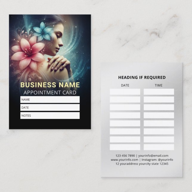 Massage Therapy Heilung Hände Energie Wellness-Cen Terminkarte (Vorne/Hinten)