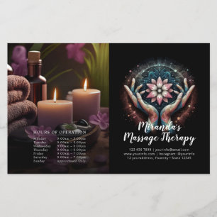 Massage Therapy Heilung Hände Preis Bifold Flyer