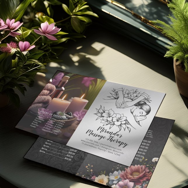 Massage Therapy Heilung Hände Preis falten Flyer (Von Creator hochgeladen)