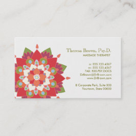Massage Therapy Red Lotus Ernennungskarte Terminkarte