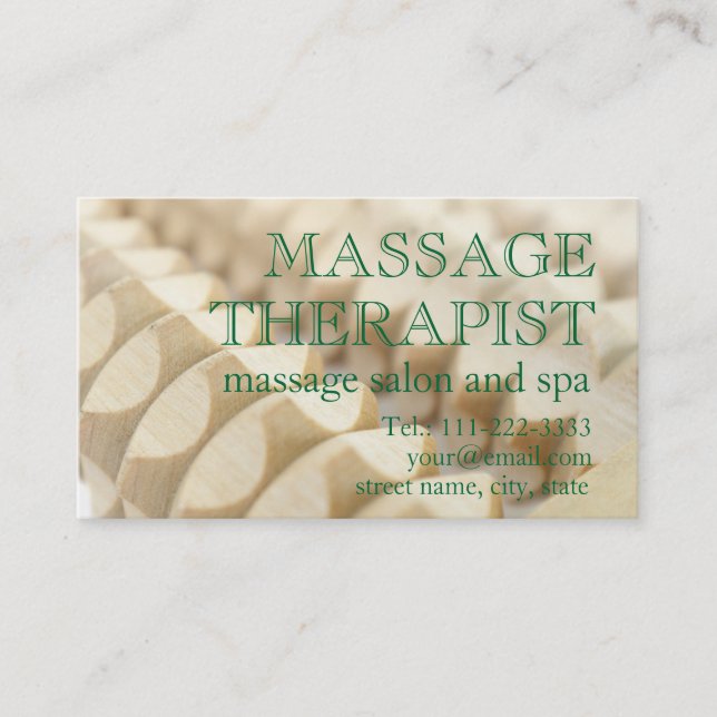 Massage und Therapeut Visitenkarte (Vorderseite)
