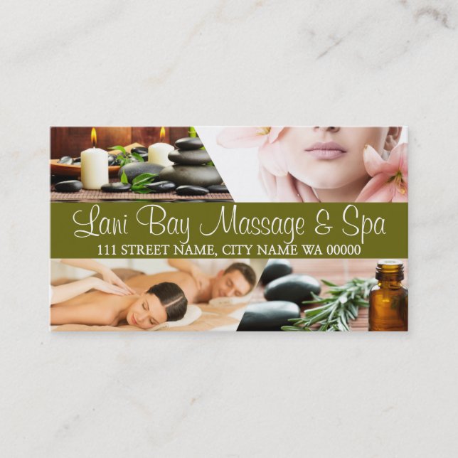 Massage- und Wellness-Center-Visitenkarte Visitenkarte (Vorderseite)