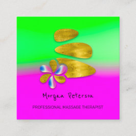 Massage Wellness-Center Wellness Blume Rosa Gold L Terminkarte