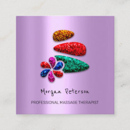 Massage Wellness-Center Wellness Blume Rose Logo L Terminkarte