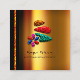 Massage Wellness-Center Wellness Floral Stone Logo Terminkarte