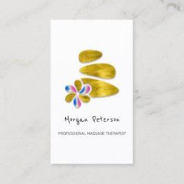 Massage Wellness-Center Wellness Floral Stone Logo Terminkarte