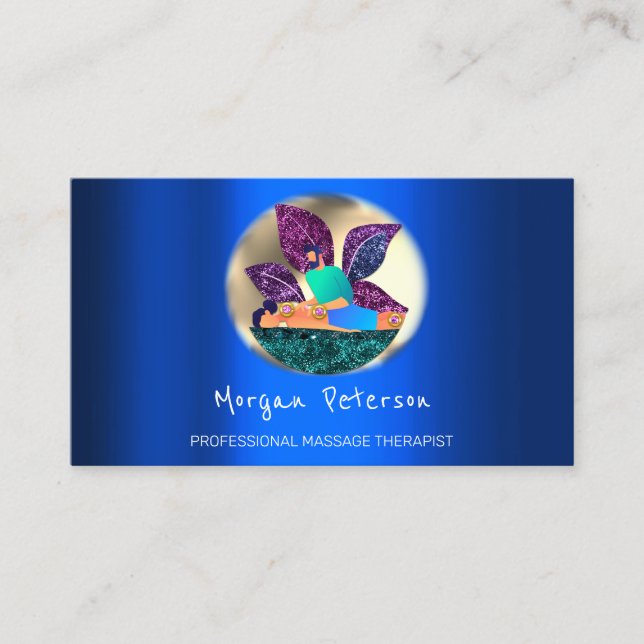 Massage Wellness-Center Wellness Golden Logo Lotus Terminkarte (Vorderseite)