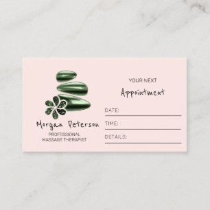 Massage Wellness-Center Wellness-Logo Blume Rose G Terminkarte
