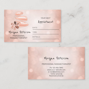Massage Wellness-Center Wellness Rose Logo Glitzer Terminkarte