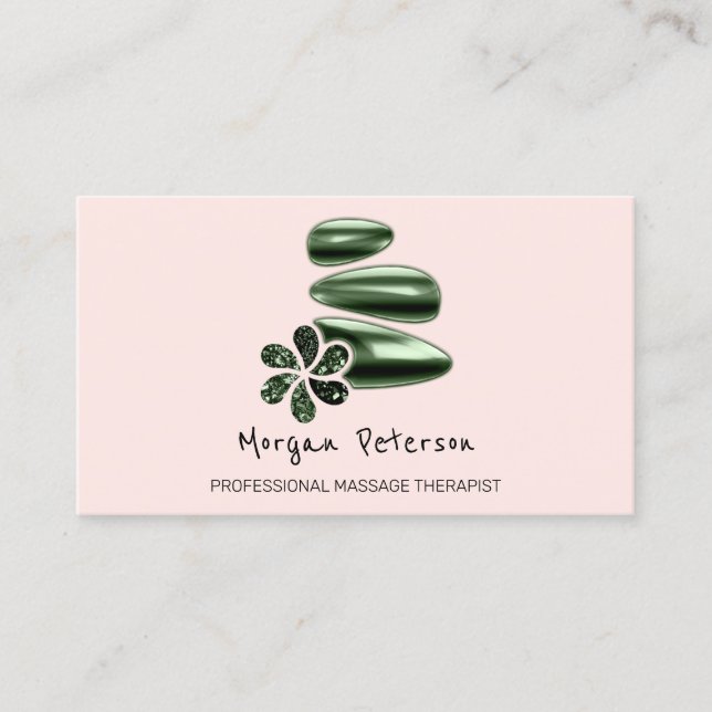 Massage Wellness-Center Wellness Rose Woodland Log Terminkarte (Vorderseite)