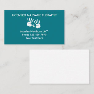 Massageanlagendesign Visitenkarte