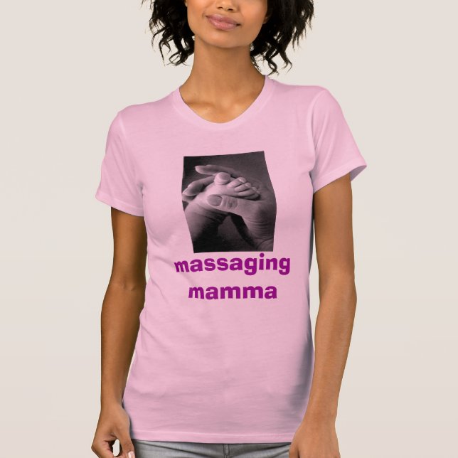 Massagebild des Fußes, massagingmamma T-Shirt (Vorderseite)