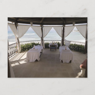 Massageliegen Postkarte